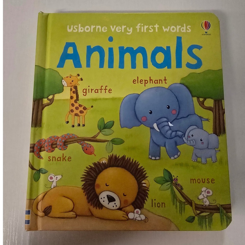 Usborne Very First Words Animals Board Book Rosalinde Bonnet